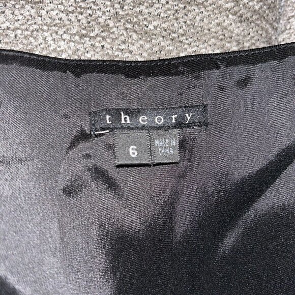 Theory Black Sleeveless V-Neck Virgin Wool A-line Casual Dress Size 6 - Picture 7 of 10